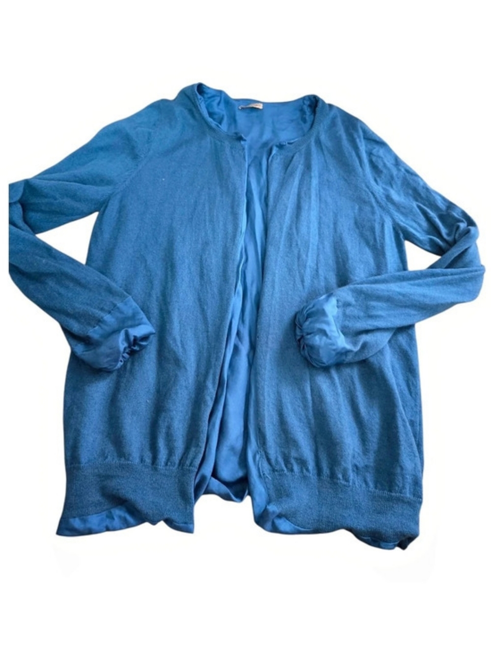 Cashmere Silk Cardigan in Blue Size Medium